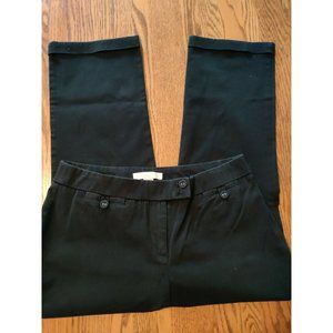 Chico's women's size 0 capri pants black mid rise cuffed bottoms EUC